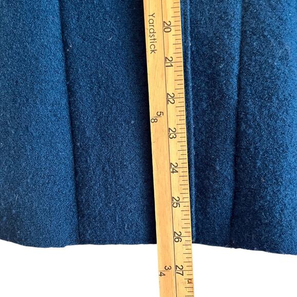 Hilary Radley Wool Swing Coat Womens Large Teal Blue Short Boxy Fit Lady Jacket - Picture 9 of 10
